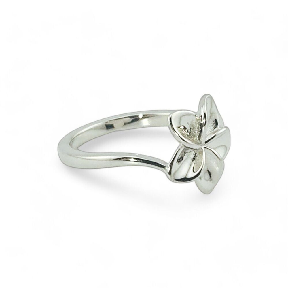 Sterling Silver 925 Plumeria Ring